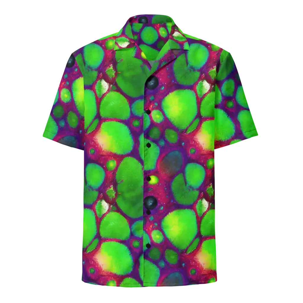 Elegant, Artstation, Matte Painting on Button Shirt — Front