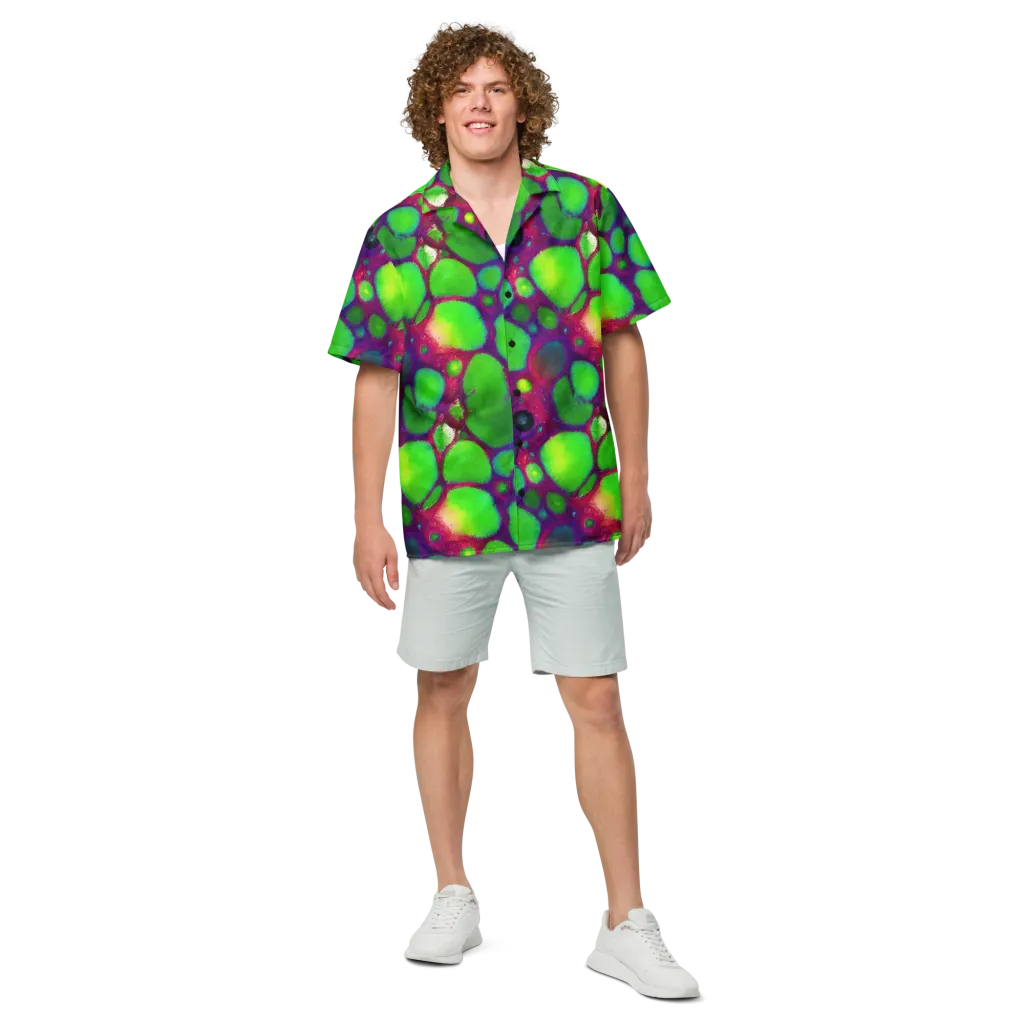 Elegant, Artstation, Matte Painting on Button Shirt — Front