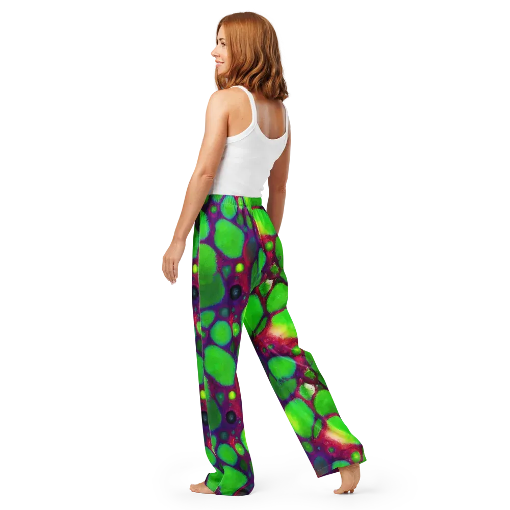 Elegant, Artstation, Matte Painting on Women's Pajama Pants — Back