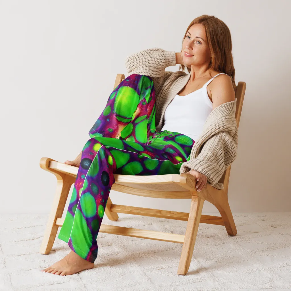 Elegant, Artstation, Matte Painting on Women's Pajama Pants — Front
