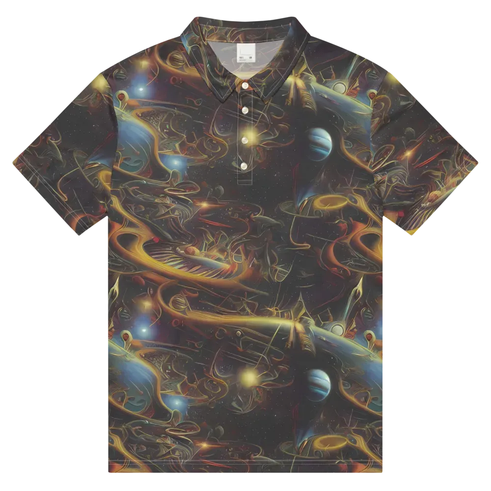 Galactic Swirl on Men's Slim Fit Polo Shirt — Front