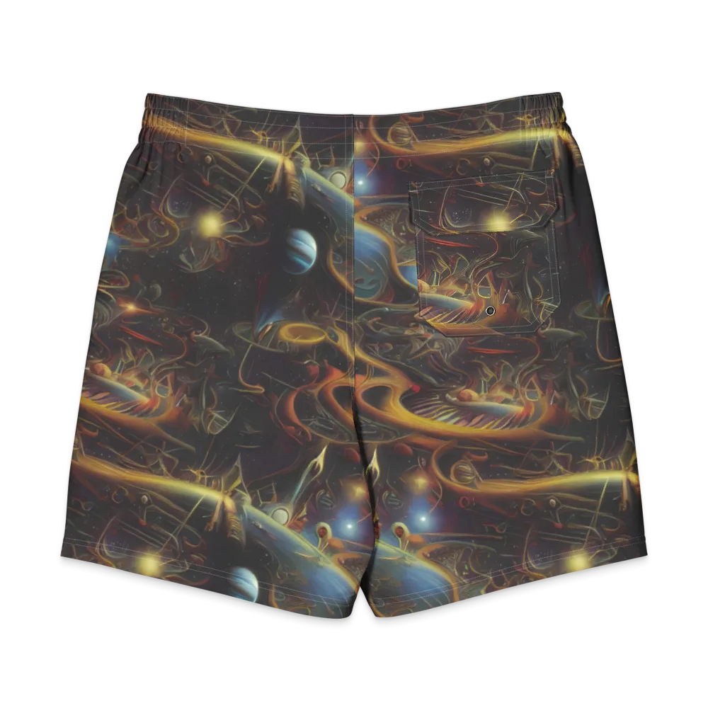 Galactic Swirl on Men's Board Shorts — Back
