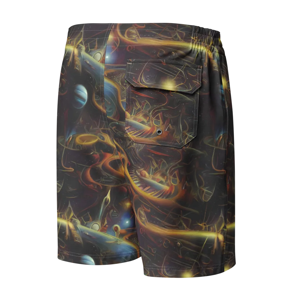 Galactic Swirl on Men's Board Shorts — Back