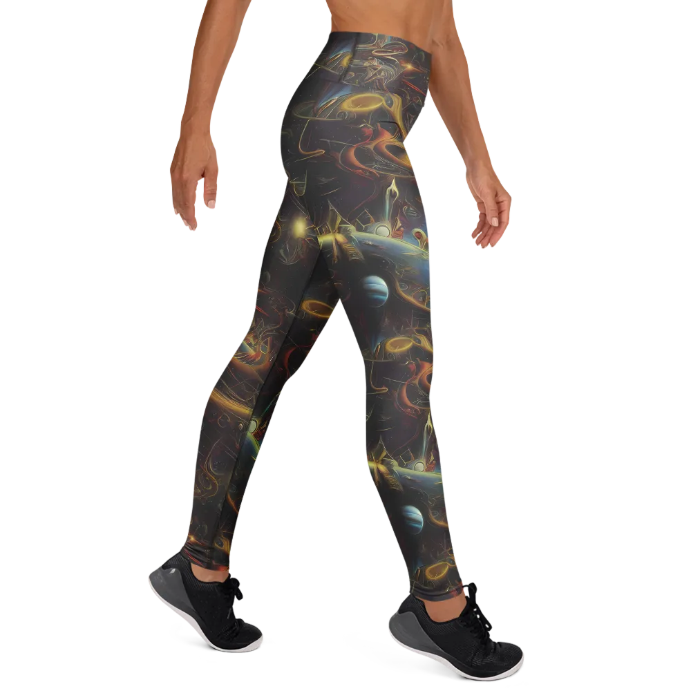 Galactic Swirl on Yoga Leggings — Right