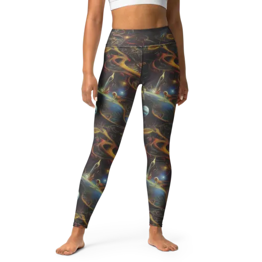 Galactic Swirl on a Yoga Leggings