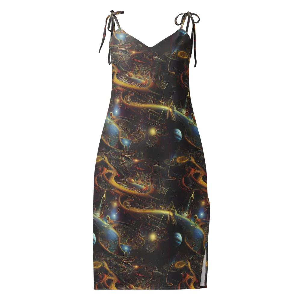 Galactic Swirl on Slip Dress — Front