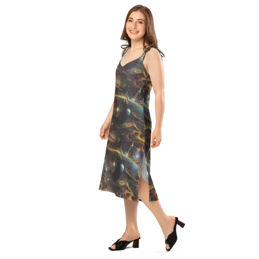 Galactic Swirl on a Slip Dress