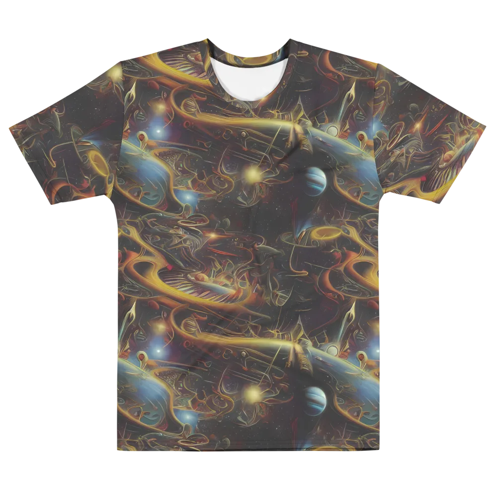 Galactic Swirl on Men's Cotton Crew Neck T-Shirt — Front