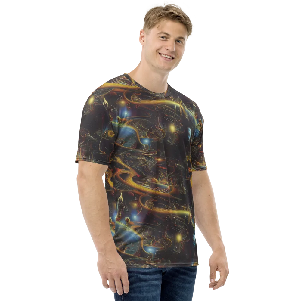 Galactic Swirl on Men's Crew Neck T-Shirt — Right