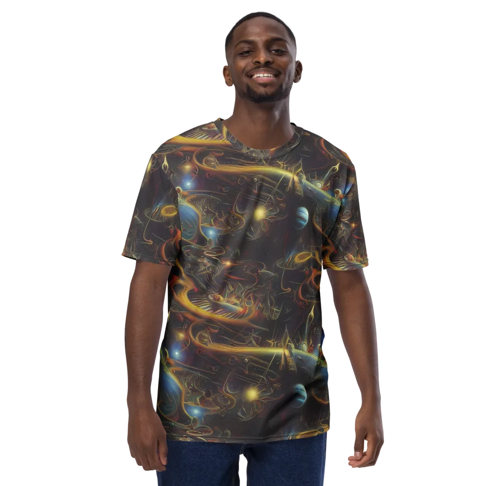 Galactic Swirl on Men's Crew Neck T-Shirt — Front