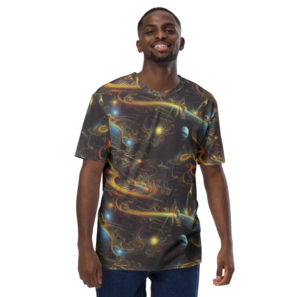 Galactic Swirl on Men's Crew Neck T-Shirt — Front
