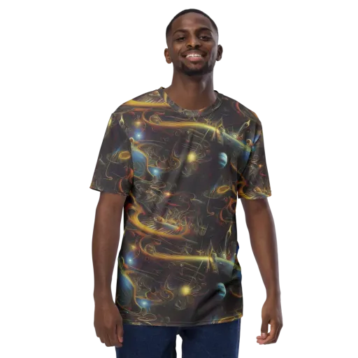 Galactic Swirl on a Men's Crew Neck T-Shirt