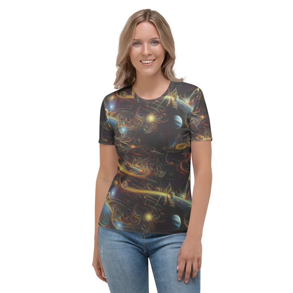 Galactic Swirl on Women's Crew Neck T-Shirt — Front