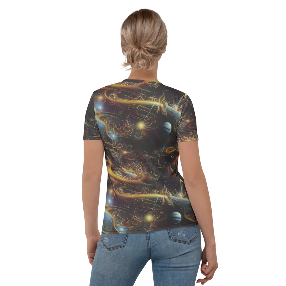 Galactic Swirl on Women's Crew Neck T-Shirt — Back