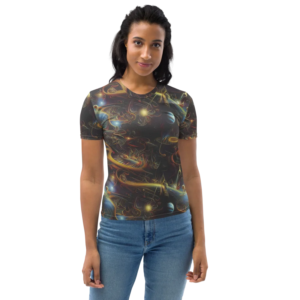 Galactic Swirl on Women's Crew Neck T-Shirt — Front