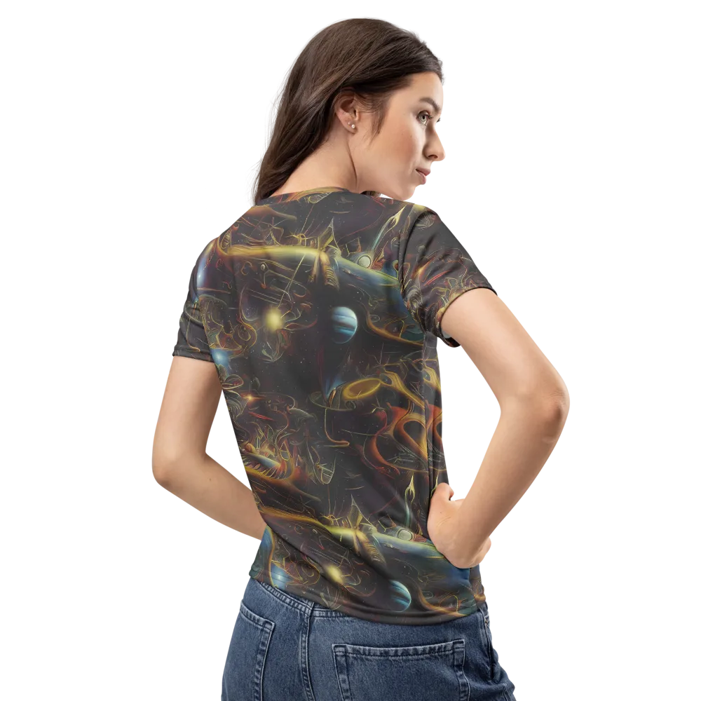 Galactic Swirl on Women's Crew Neck T-Shirt — Back