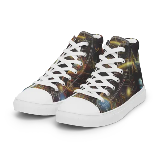 Galactic Swirl on a Women's High Top Canvas Shoes