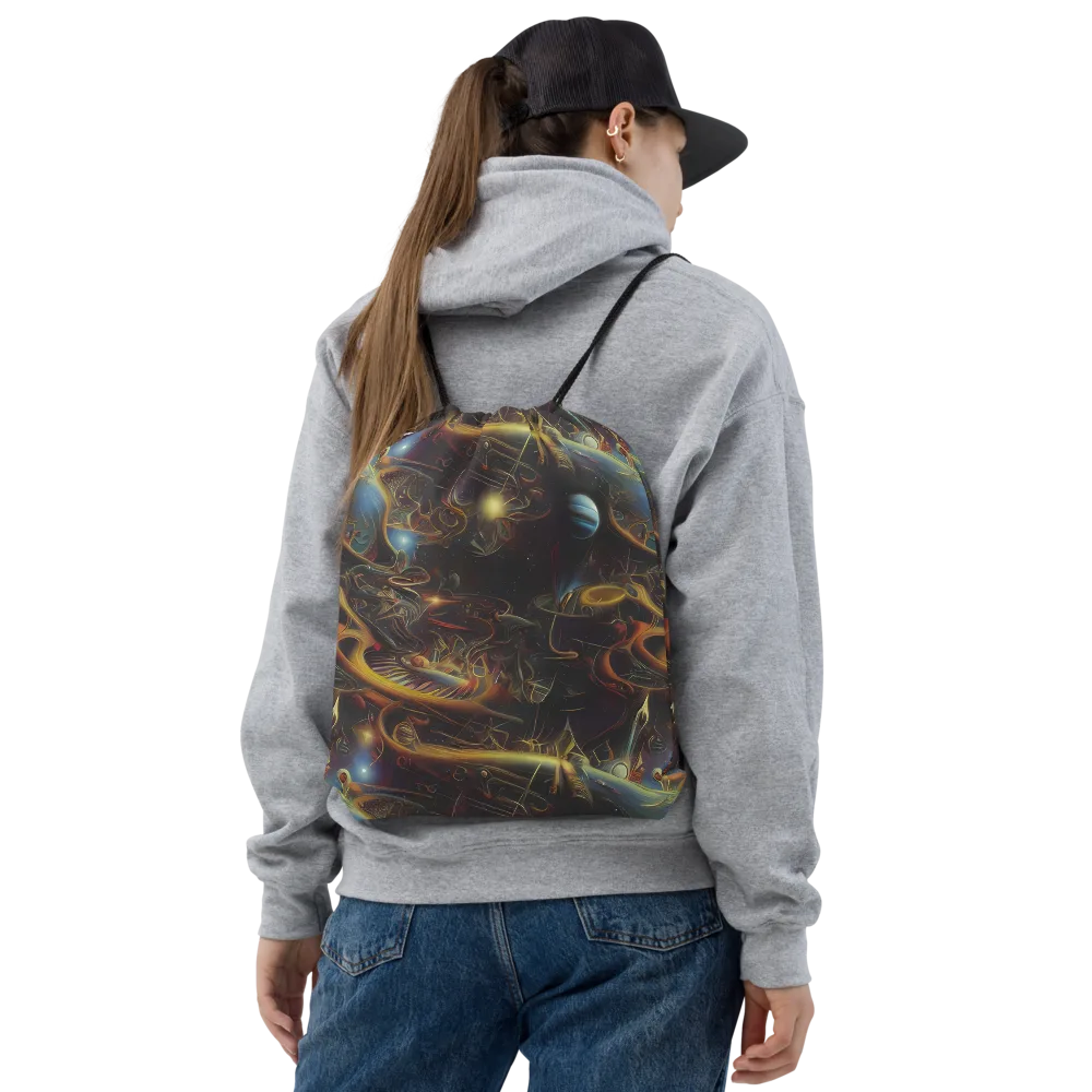 Galactic Swirl on Drawstring Bag — Front