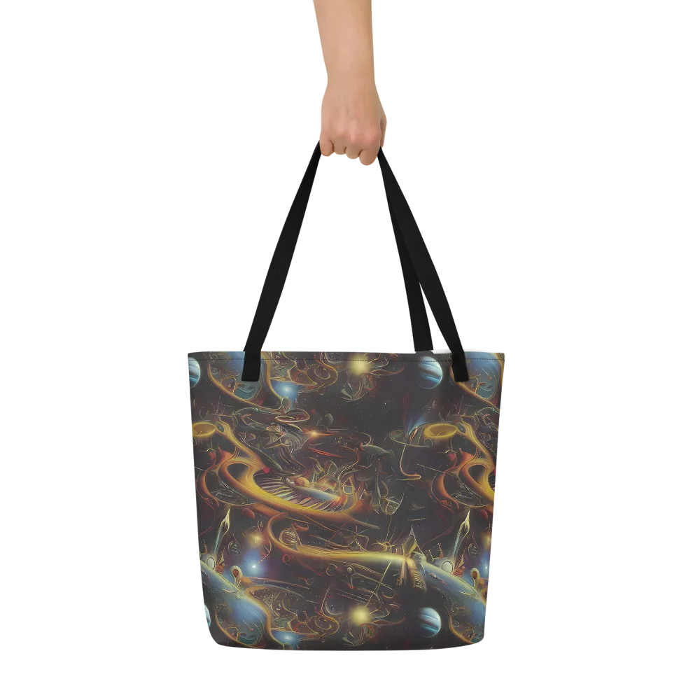 Galactic Swirl on Large Tote Bag W/ Pocket — Front