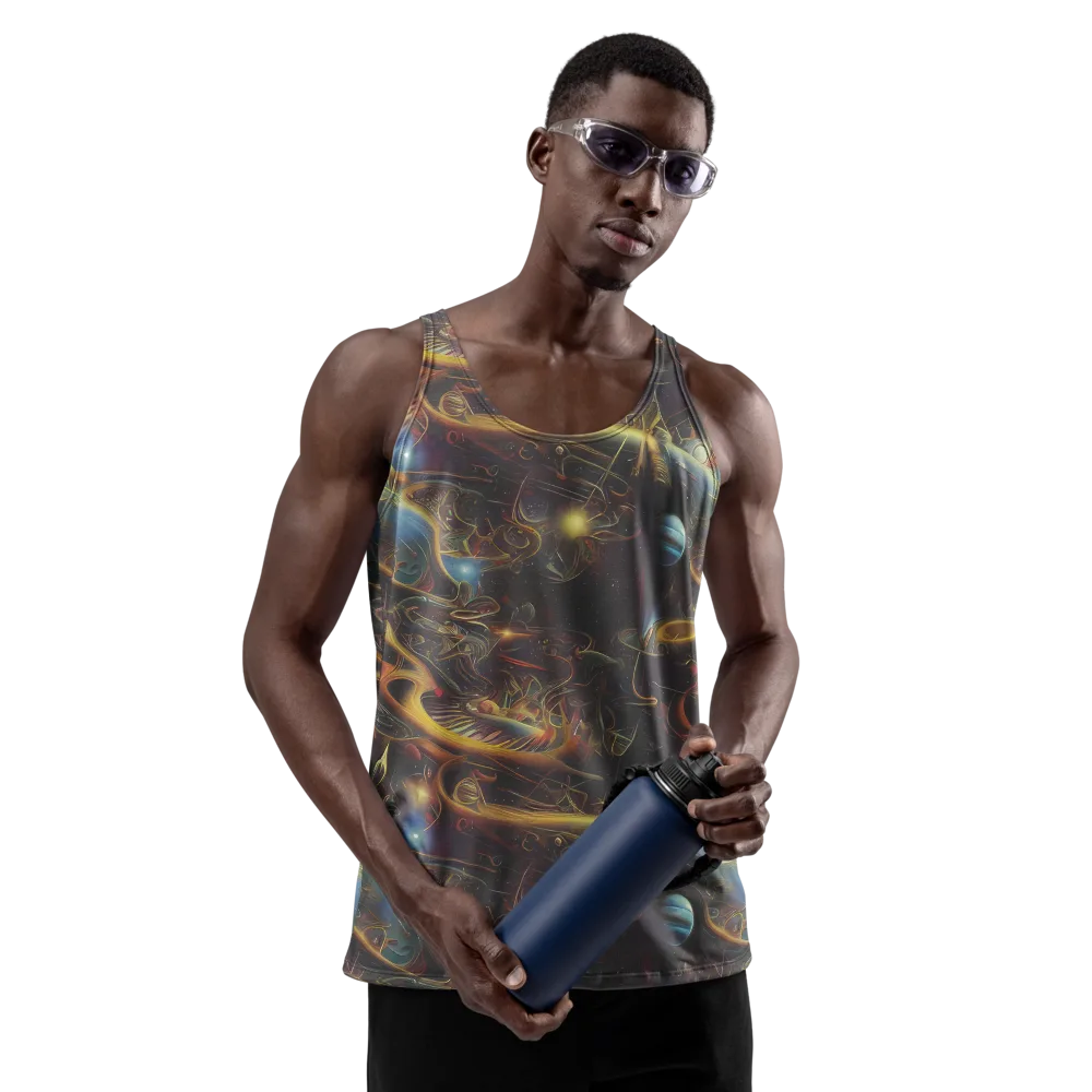 Galactic Swirl on Men's Tank Top — Front