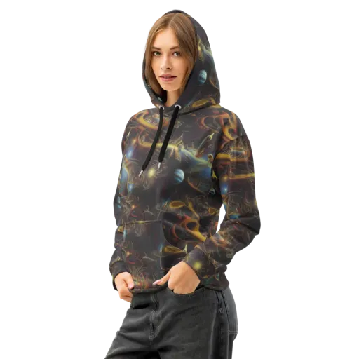 Galactic Swirl on a Cotton Hoodie