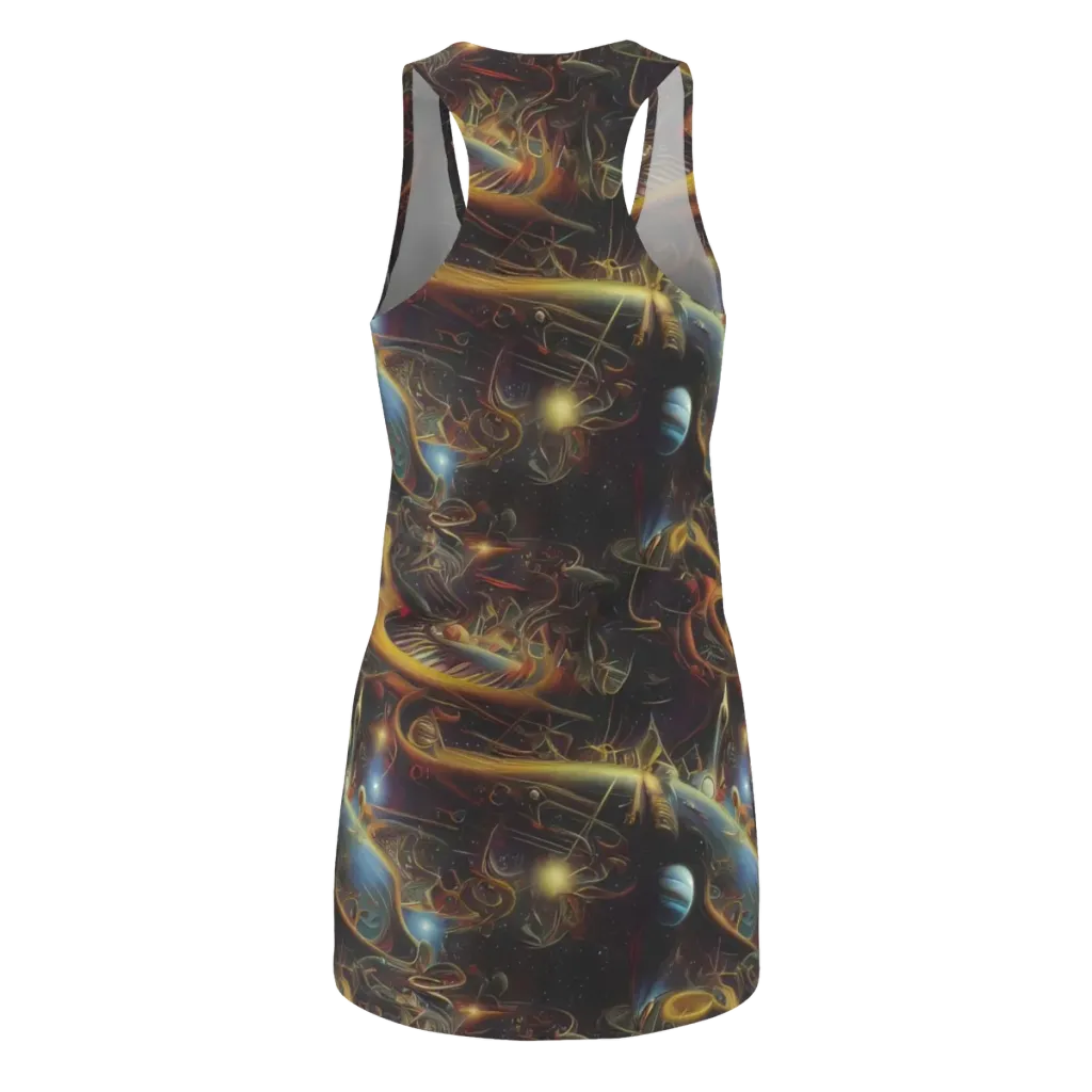 Galactic Swirl on Racerback Dress — Back