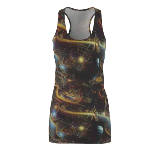 Galactic Swirl on a Racerback Dress
