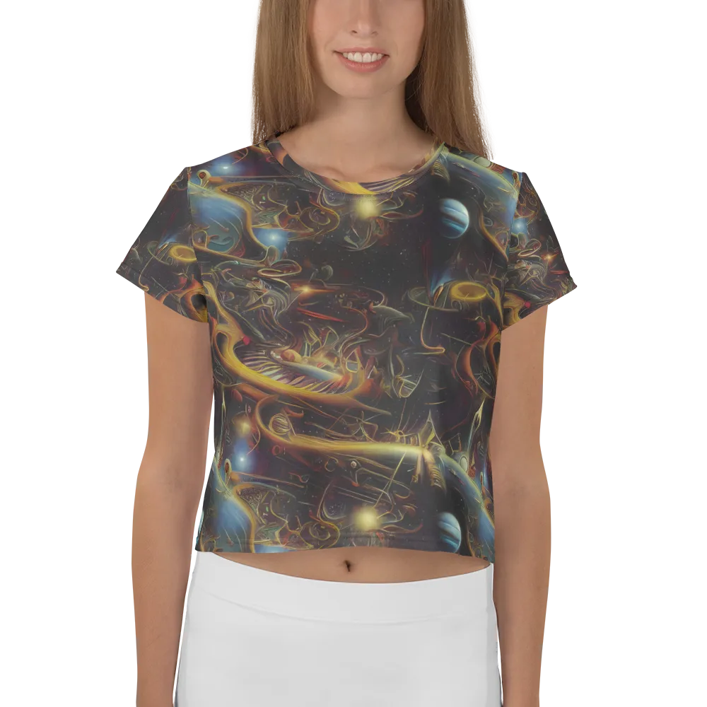 Galactic Swirl on Crop Tee — Front