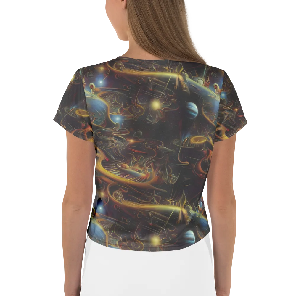 Galactic Swirl on Crop Tee — Back