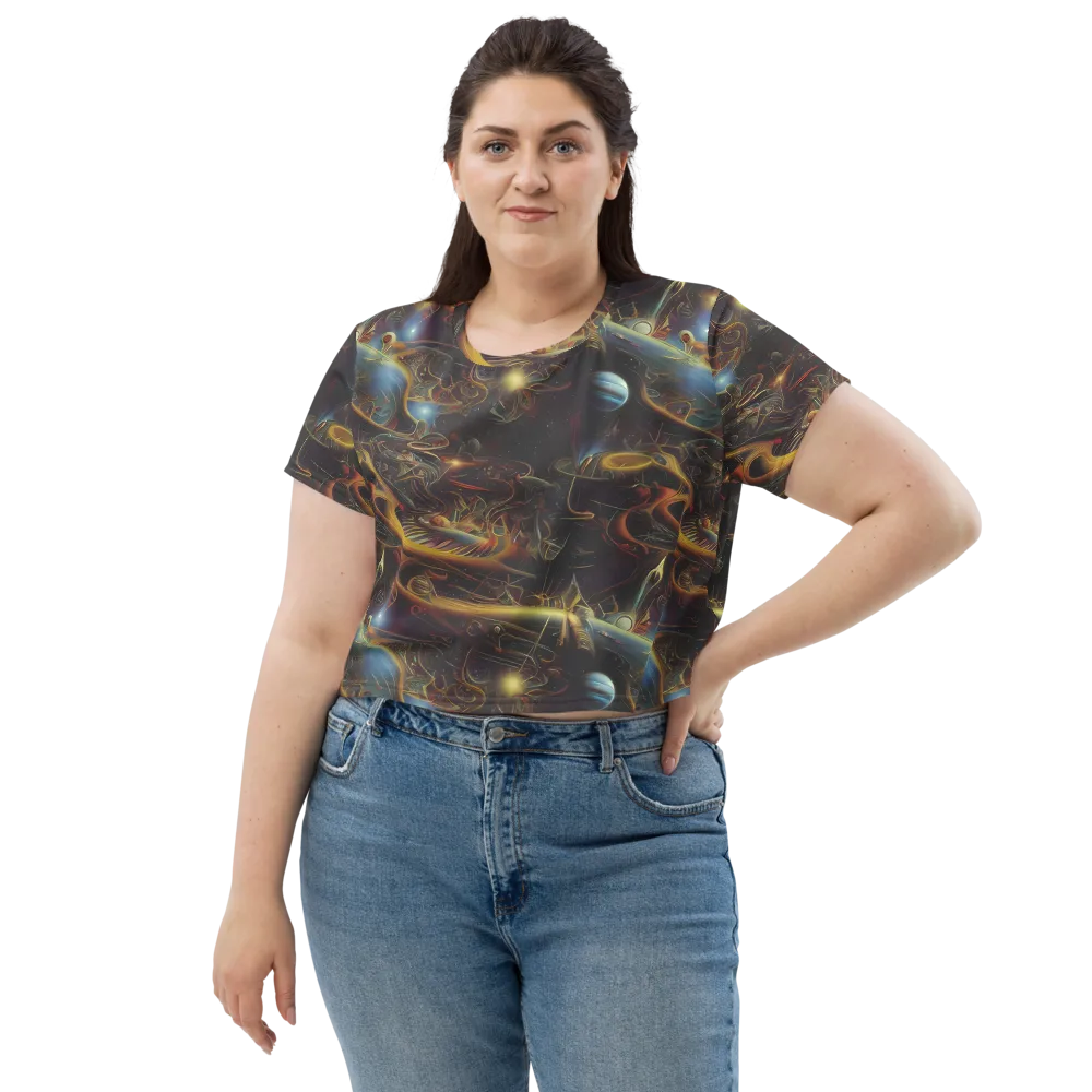 Galactic Swirl on Crop Tee — Front