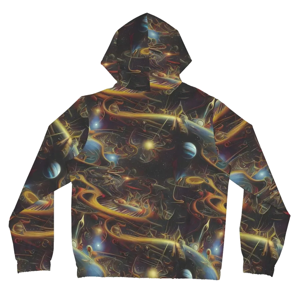Galactic Swirl on Women's Full-Zip Hoodie — Back