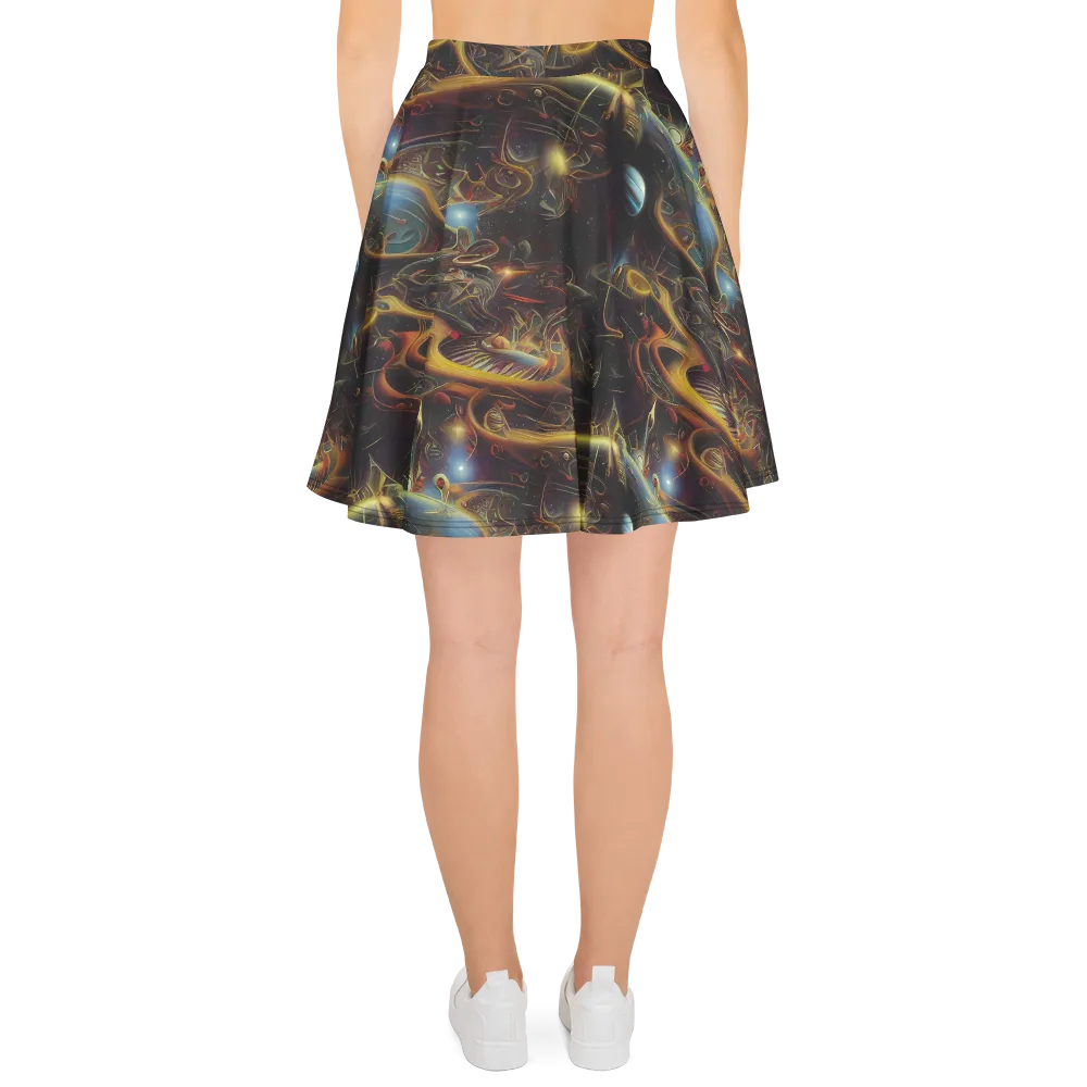 Galactic Swirl on Skater Skirt — Back