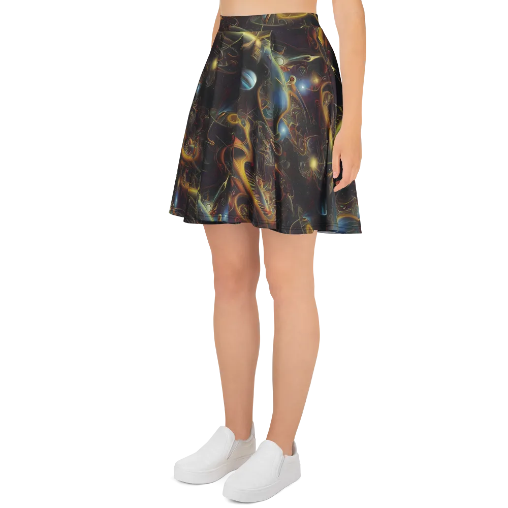 Galactic Swirl on Skater Skirt — Left