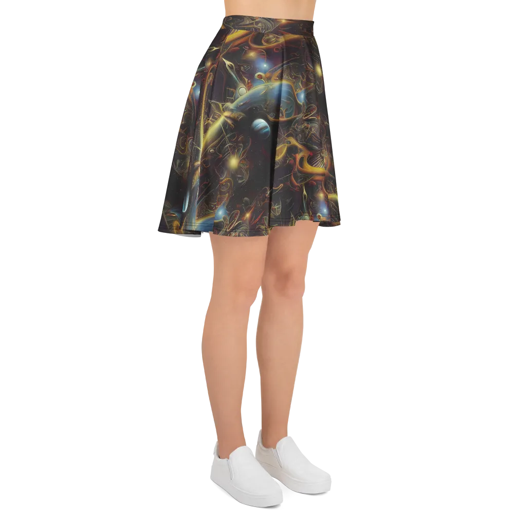 Galactic Swirl on Skater Skirt — Right