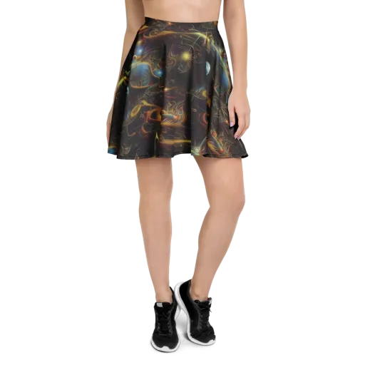 Galactic Swirl on a Skater Skirt