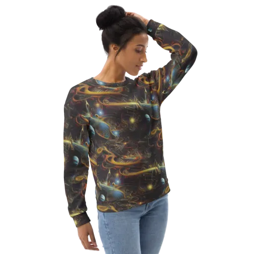 Galactic Swirl on a Sweatshirt