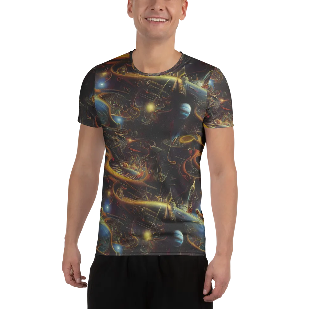 Galactic Swirl on Men's Athletic T-Shirt — Front
