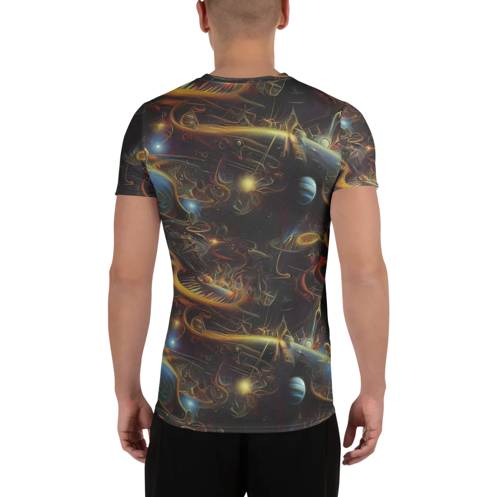 Galactic Swirl on Men's Athletic T-Shirt — Back