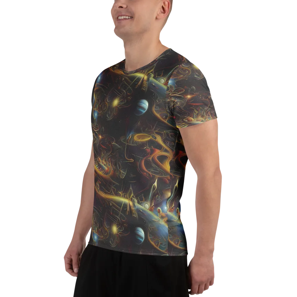 Galactic Swirl on Men's Athletic T-Shirt — Left