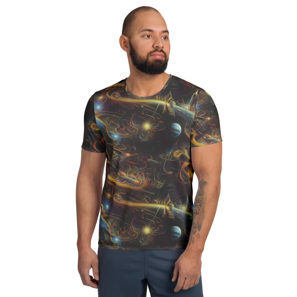 Galactic Swirl on Men's Athletic T-Shirt — Front