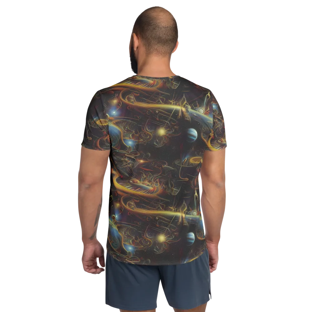 Galactic Swirl on Men's Athletic T-Shirt — Back
