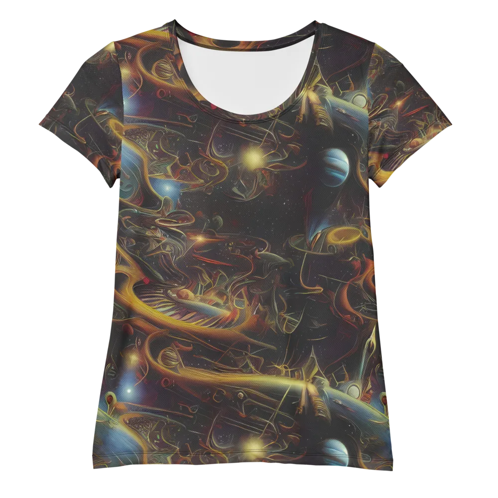 Galactic Swirl on Women's Athletic T-Shirt — Front