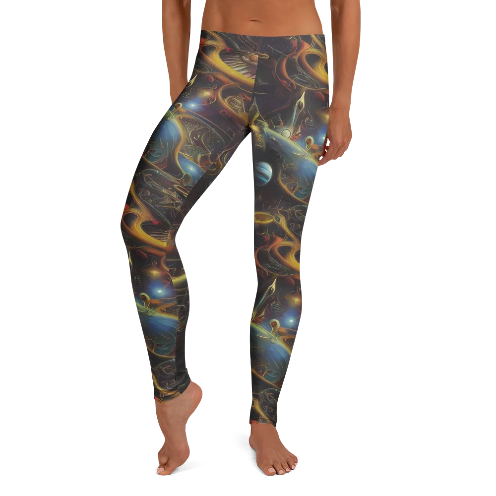 Galactic Swirl on Leggings — Front