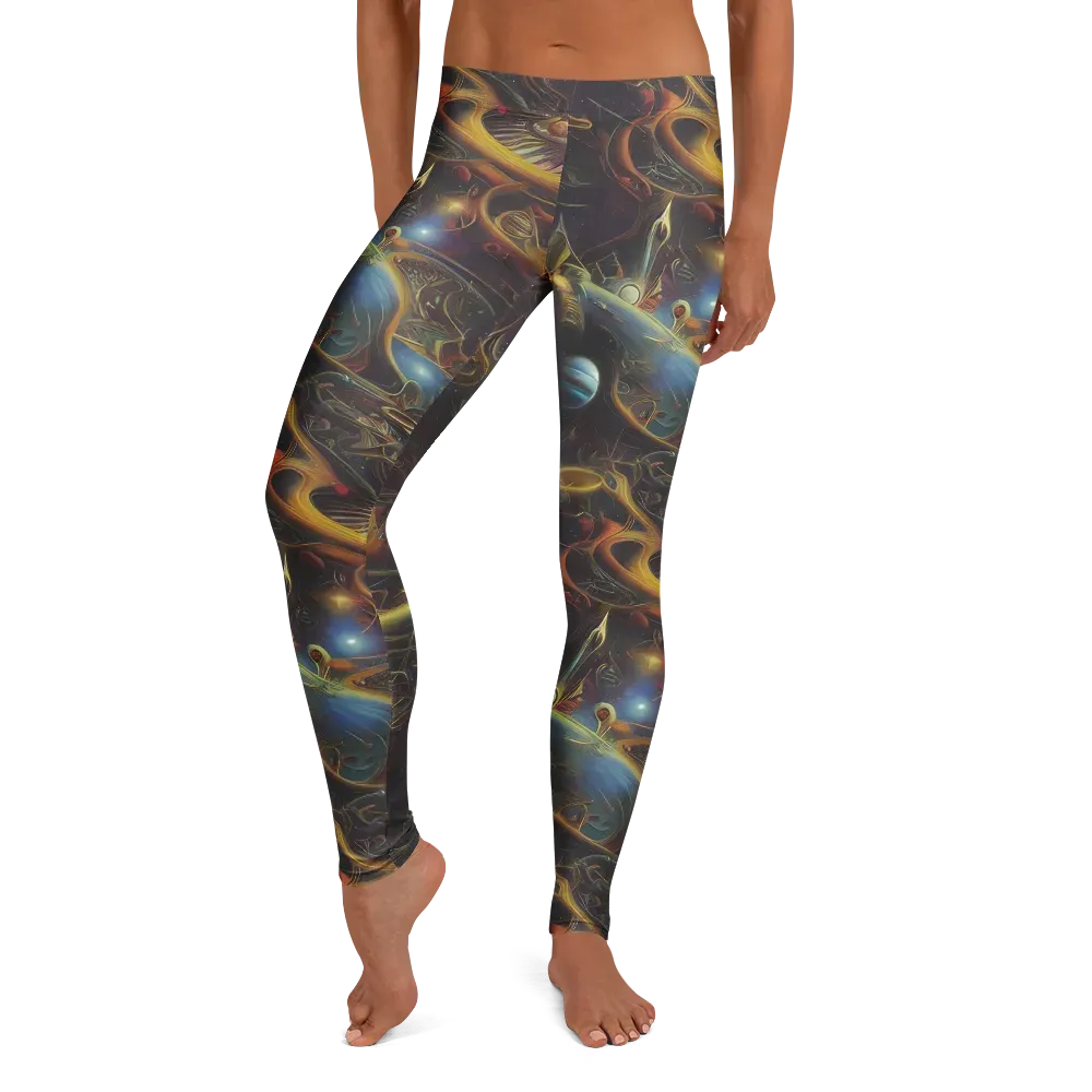 Galactic Swirl on Leggings — Front