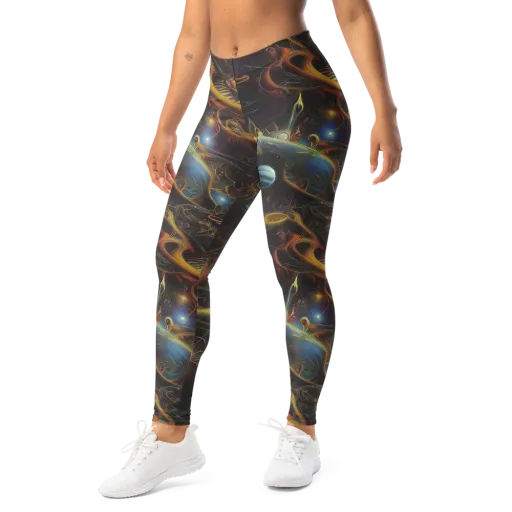 Galactic Swirl on a Leggings