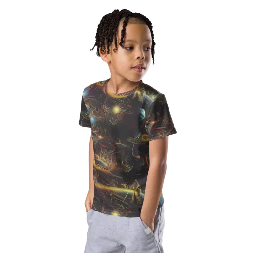 Galactic Swirl on a Kids Crew Neck T-Shirt