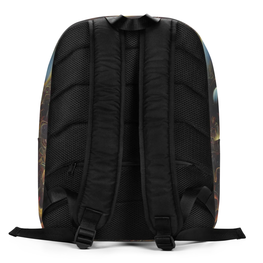 Galactic Swirl on Minimalist Backpack — Back