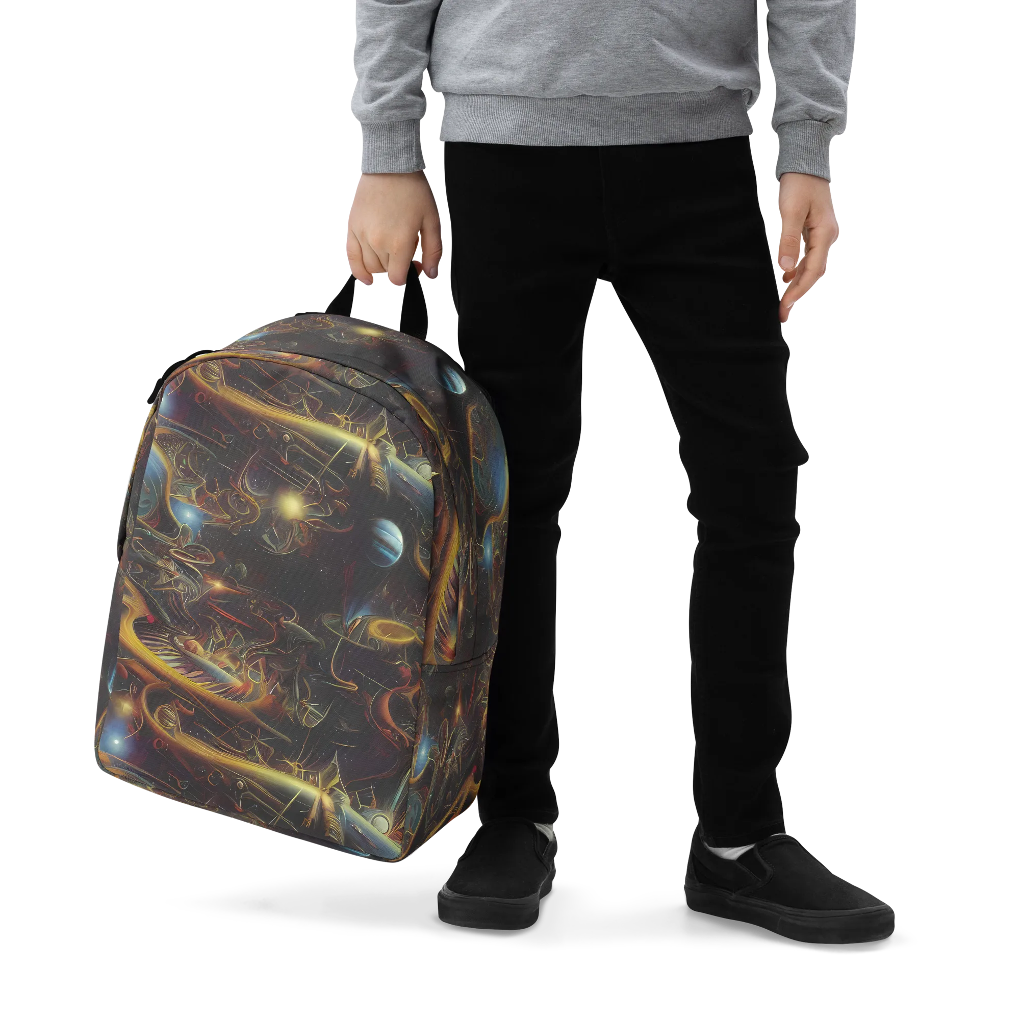 Galactic Swirl on Minimalist Backpack — Zoomed-in