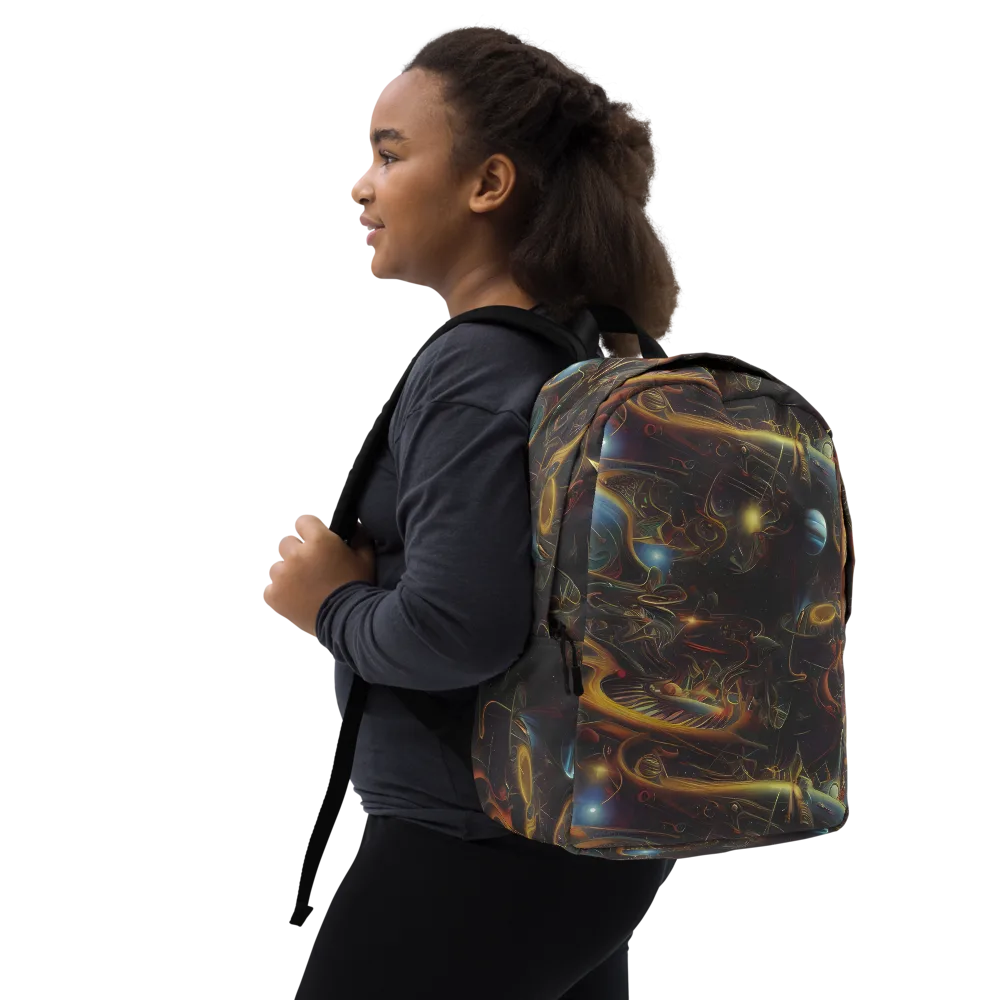 Galactic Swirl on Minimalist Backpack — Right Front