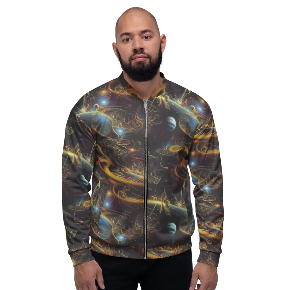 Galactic Swirl on Bomber Jacket — Front